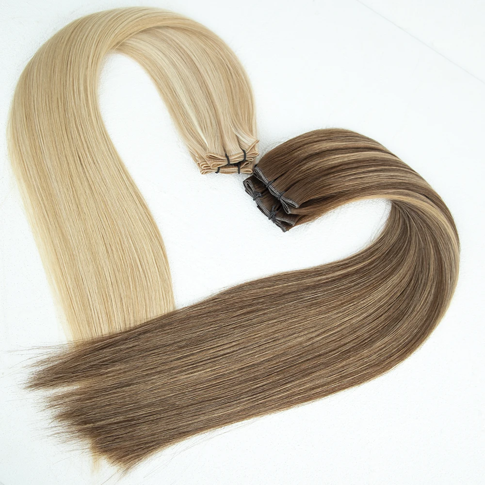 2024 Top Quality Factory New Hair Weft Replace To Hand Tied Weft Thick End Trame De Genie genius weft extension