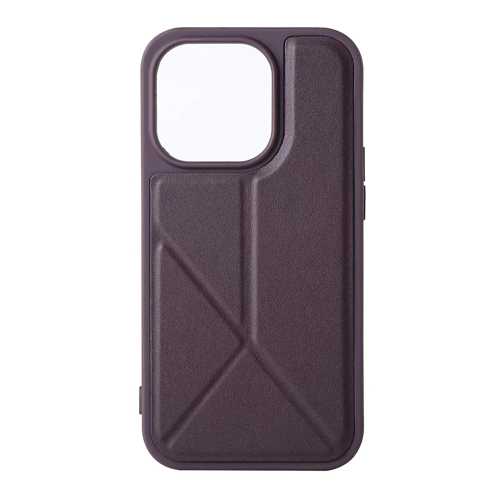 Pu Leather Phone Case with Foldable Holder Bracket Mobile Phone Cover For Iphone 15 14 13 12 11 Pro Max Plus