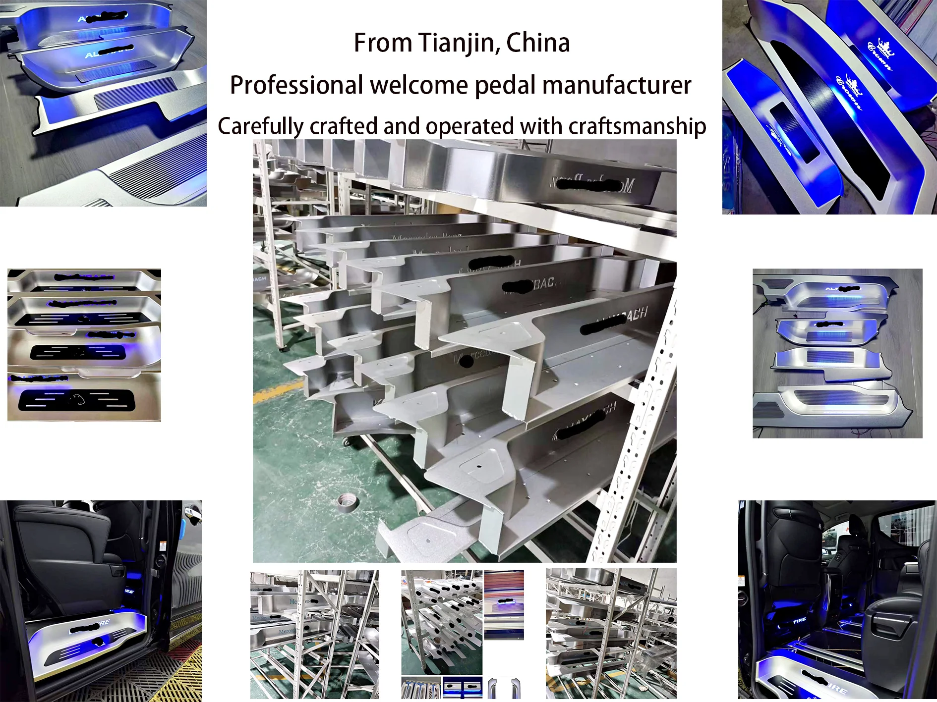 Car Led Illuminated Pedal With Car Logo Hiace Car Moving Led