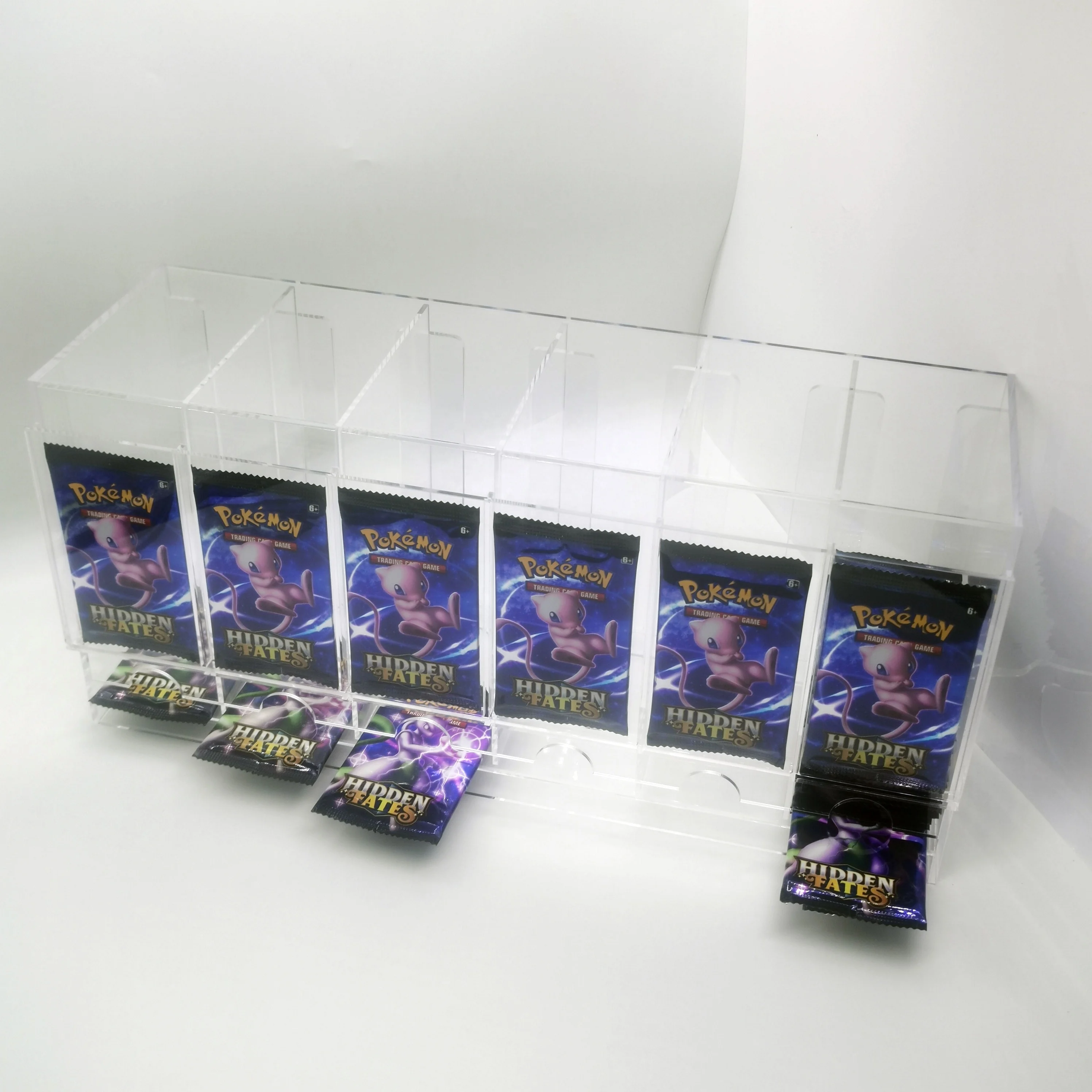 Pokemon Yugioh ETB Pack Display Holder - 6 Slot Acrylic Pokemon Yugioh ETB Pack Display Holder - 6 Slot Acrylic