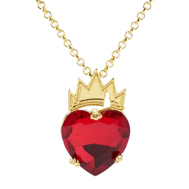 Descendants Movie Evie's Red Heart Necklace Cosplay Jewelry