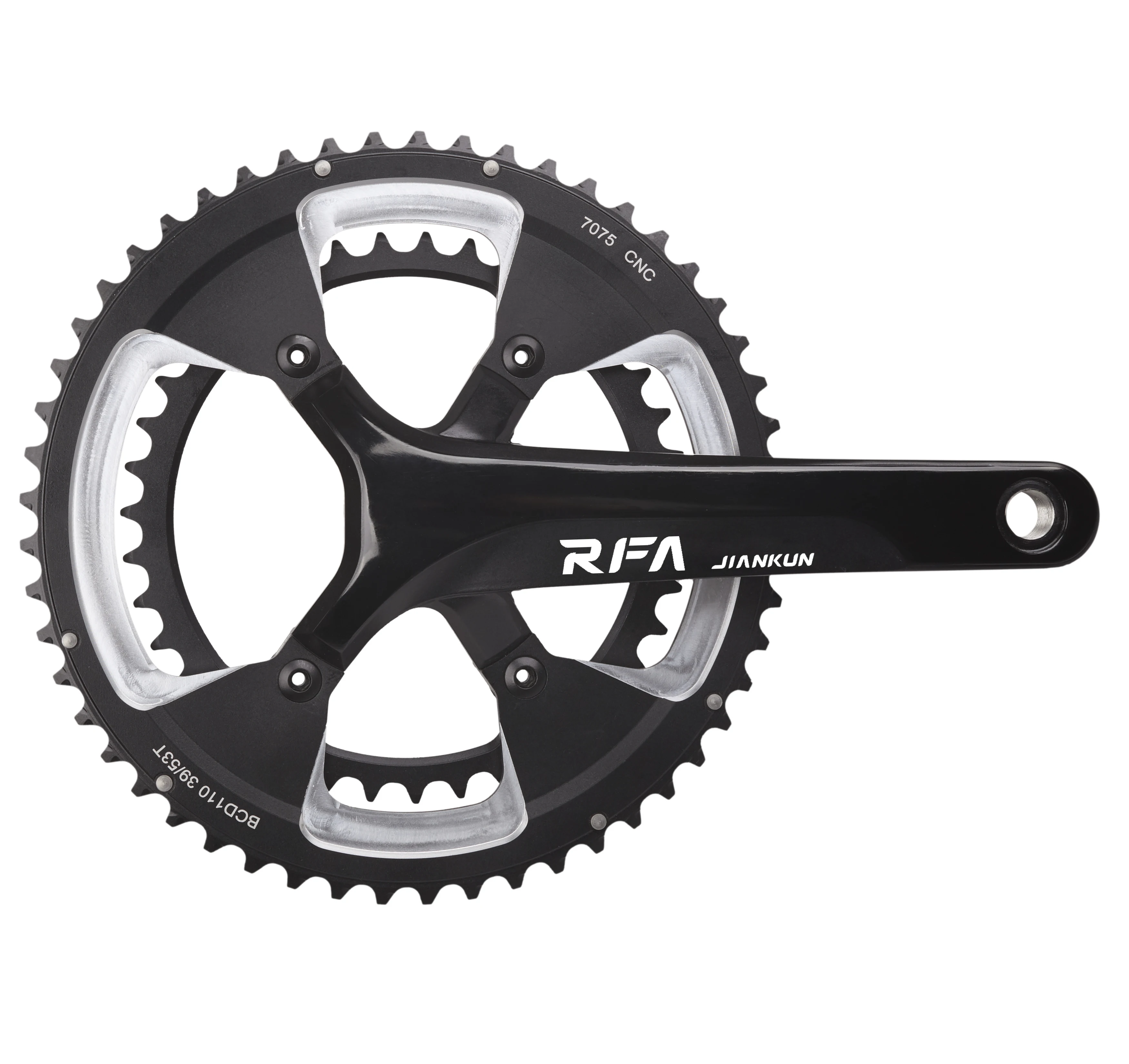 Customized Integrated 39/53t CNC Road Bike Crankset OEM Components