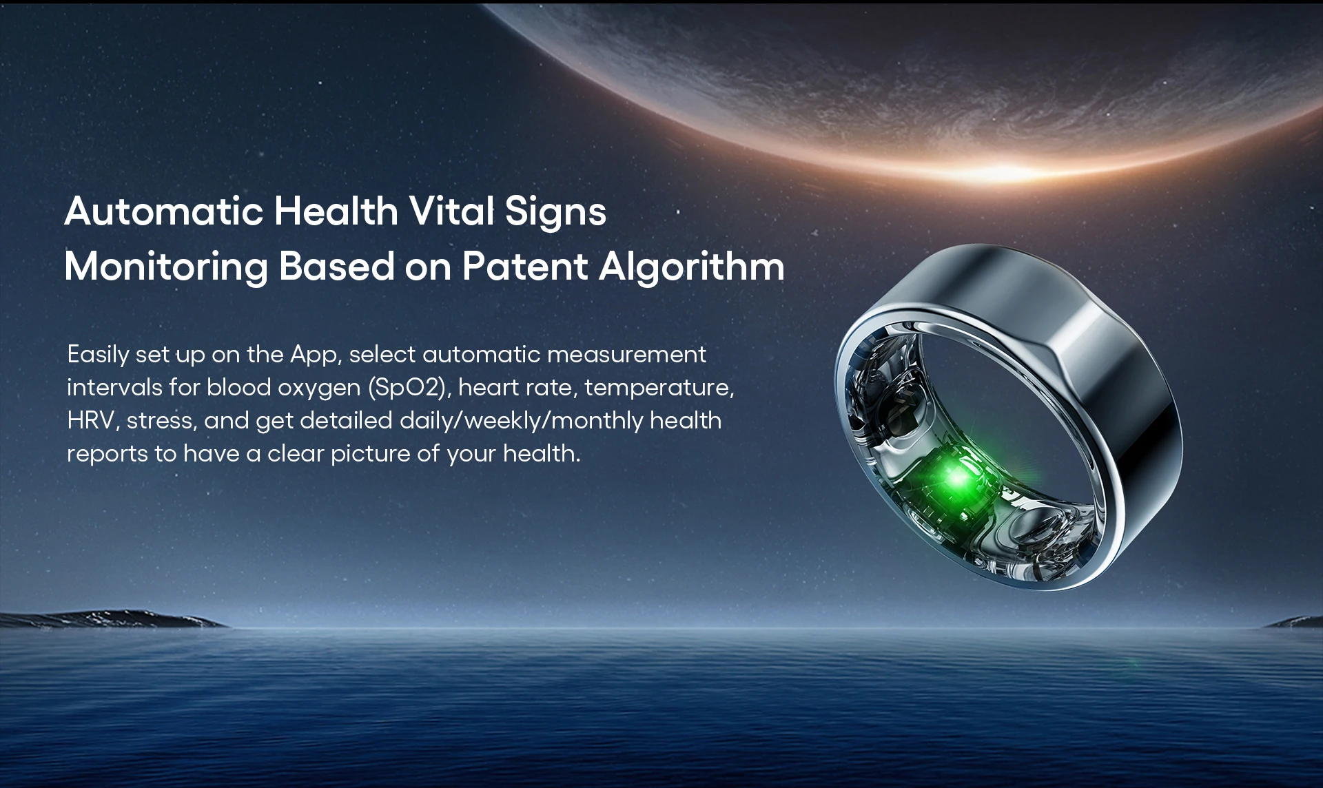 JC Ring Smart Health Tracker: SpO2, Heart Rate, Sleep & Fitness ...