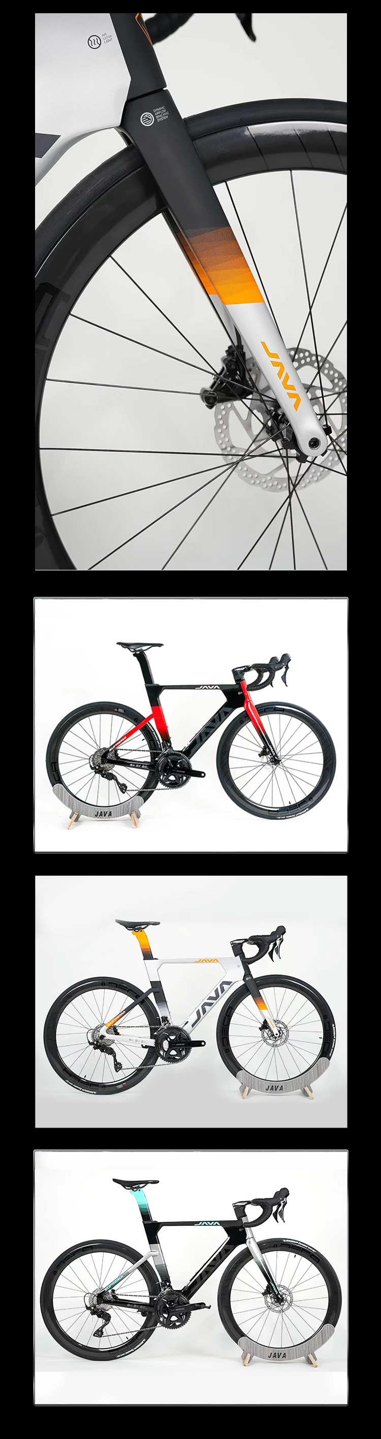 Java SUPREMA 700C - 24 Speed Carbon Road Bike with Disc Brakes