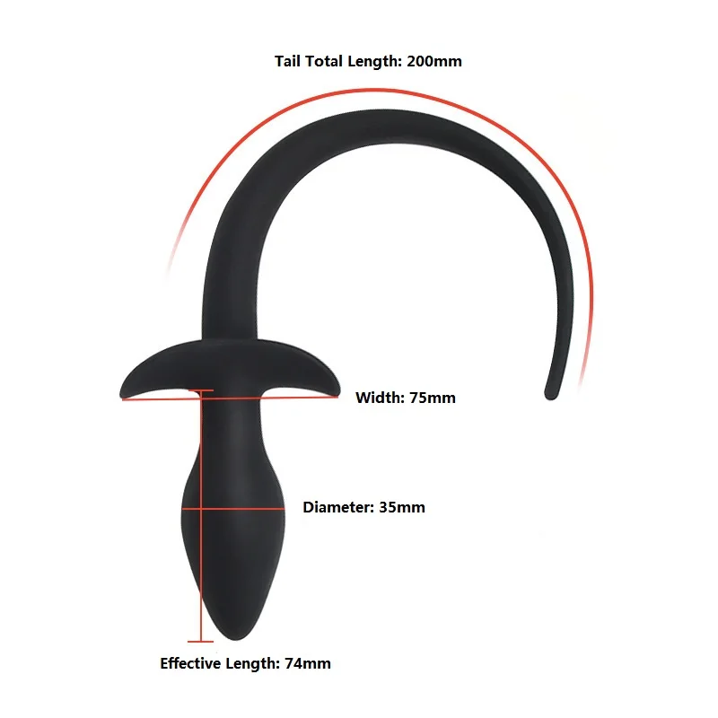 High Quality Butt Plug Tail for Man Couples Climax Black Butt Plug Sex Toys Anal Products Male Anal Plug Silicone Sexual Items