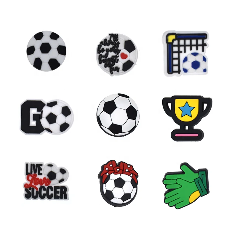 Soccer Charms for Crocs Shoe! International And Club Logos