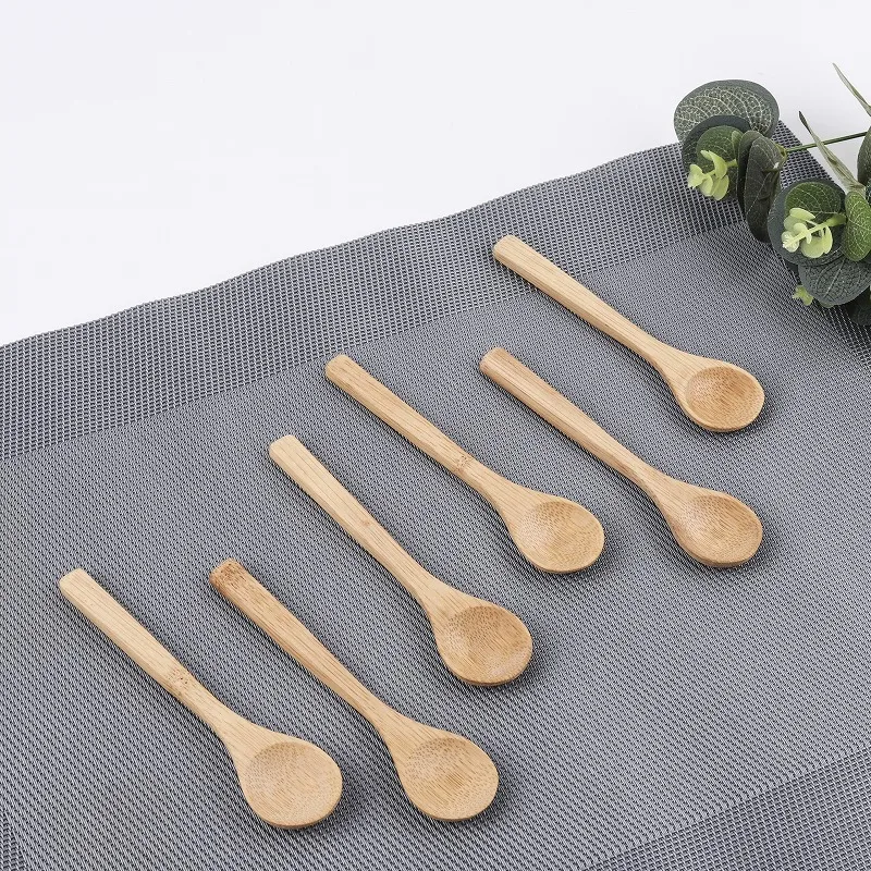Straight handle coffee spoon  Kitchen Spice Spoon  Sugar Tea Scoop Cooking Tool Environmental protection bamboo spoon