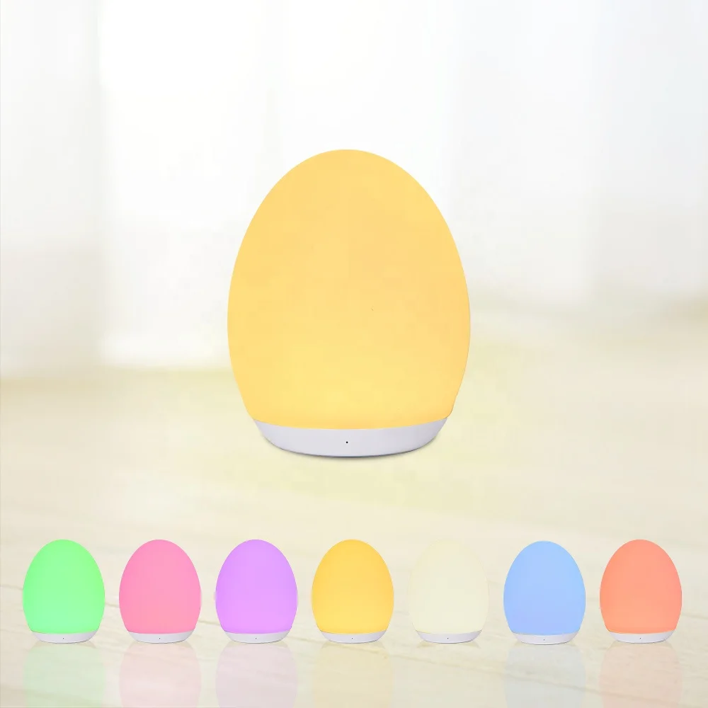 Night Light for Kids with Color Changing Mode and Dimming Function Rechargeable Baby Egg Night Light