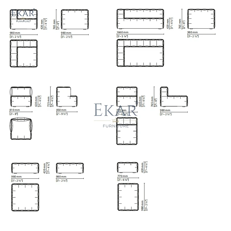 product modern versatile leather sectional sofa set sleek modular design for contemporary living for hotels halls villas apartments-68