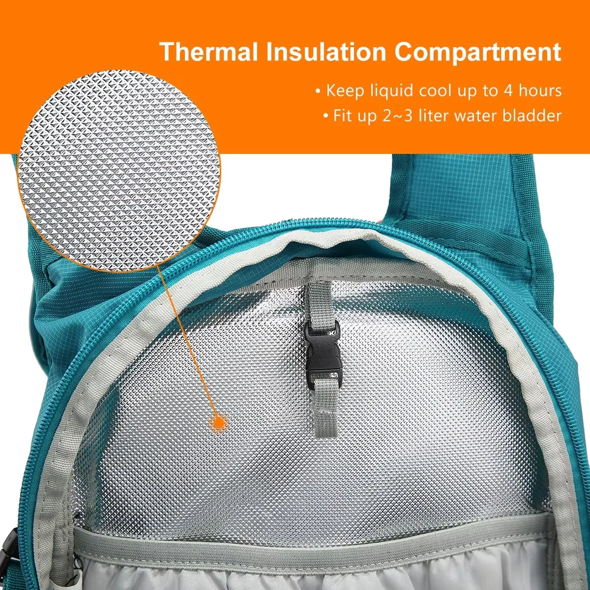 High End Waterproof Zipper Closure Hydration Backpack Outdoor Cycling Rucksack with Water Bladder Bag