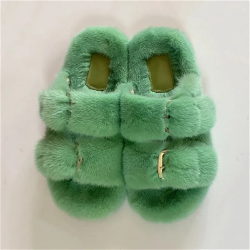 Loren Crafts 2 Pcs Faux Fur Fluffy Shoe Clip, Khaki Green - Hobiumyarns