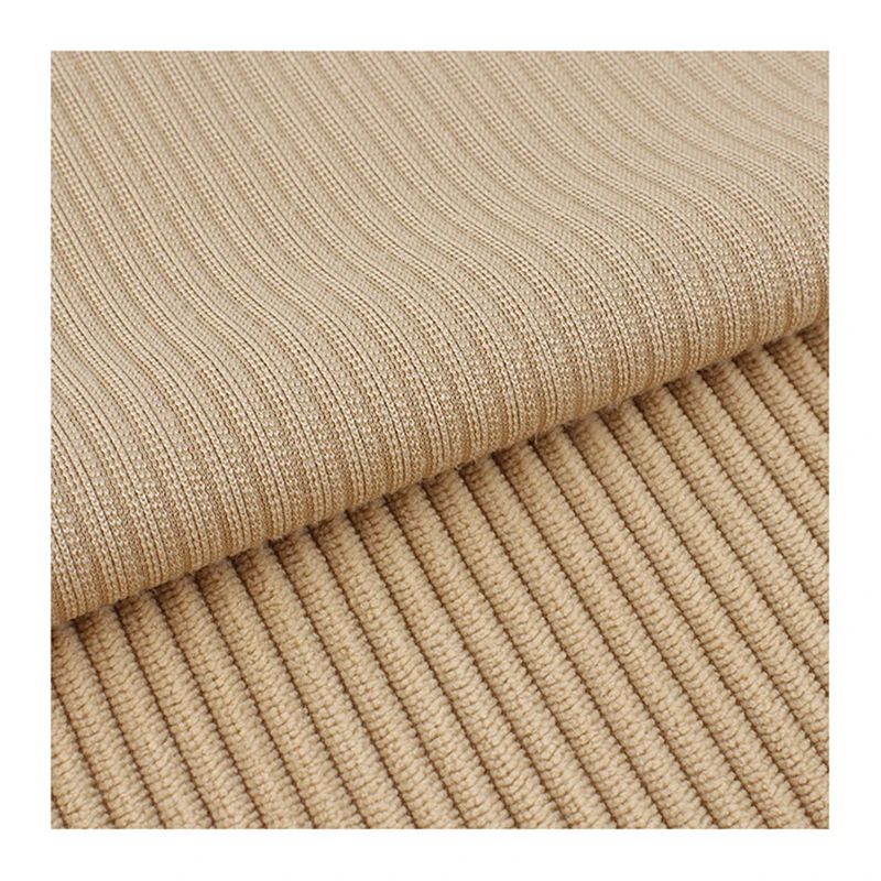 Vânzare caldă tricotat urzeală vopsită 100% poliester 280gsm 6W țesătură catifea pentru pantaloni pantaloni haine jachete