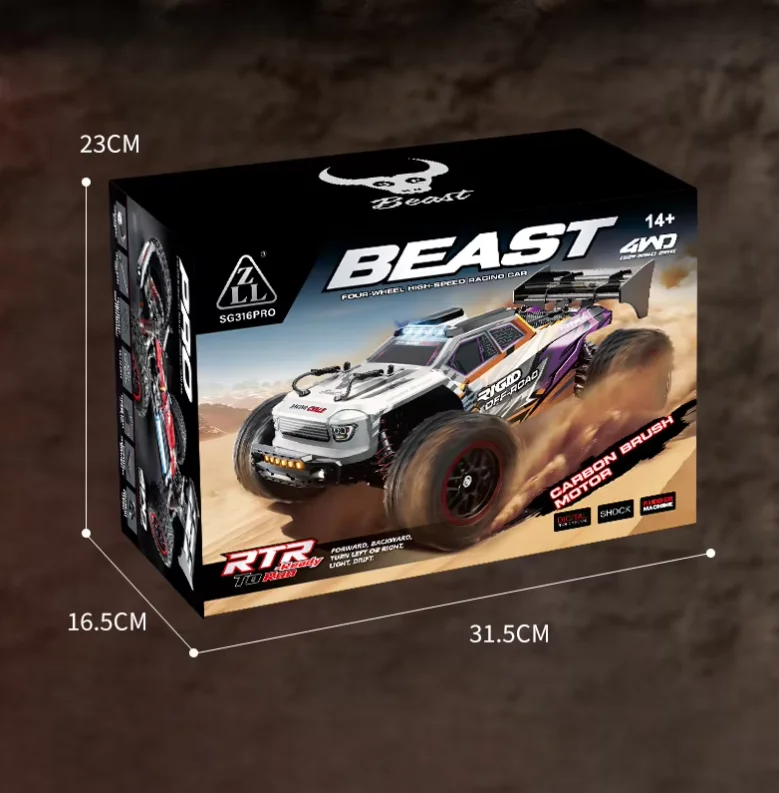 ZLL SG316 PRO RC Car - High Speed Brushless 4WD Monster Truck