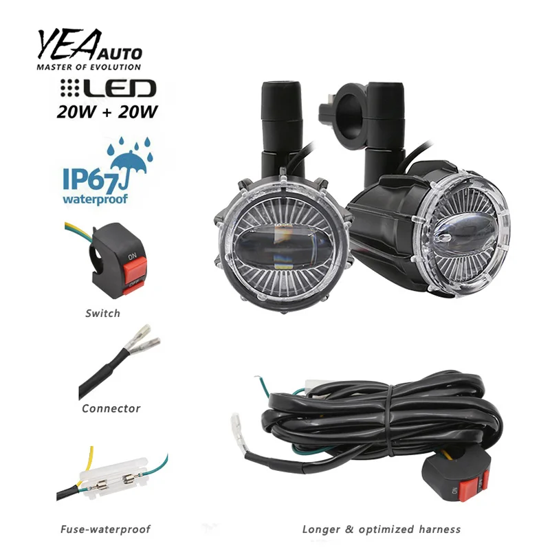 GIVI Sürücü Işık Takımı Motosiklet LED Sis Lambası Nokta Lambası Evrensel Arama Işığı BMW R1200RS Harley Benelli