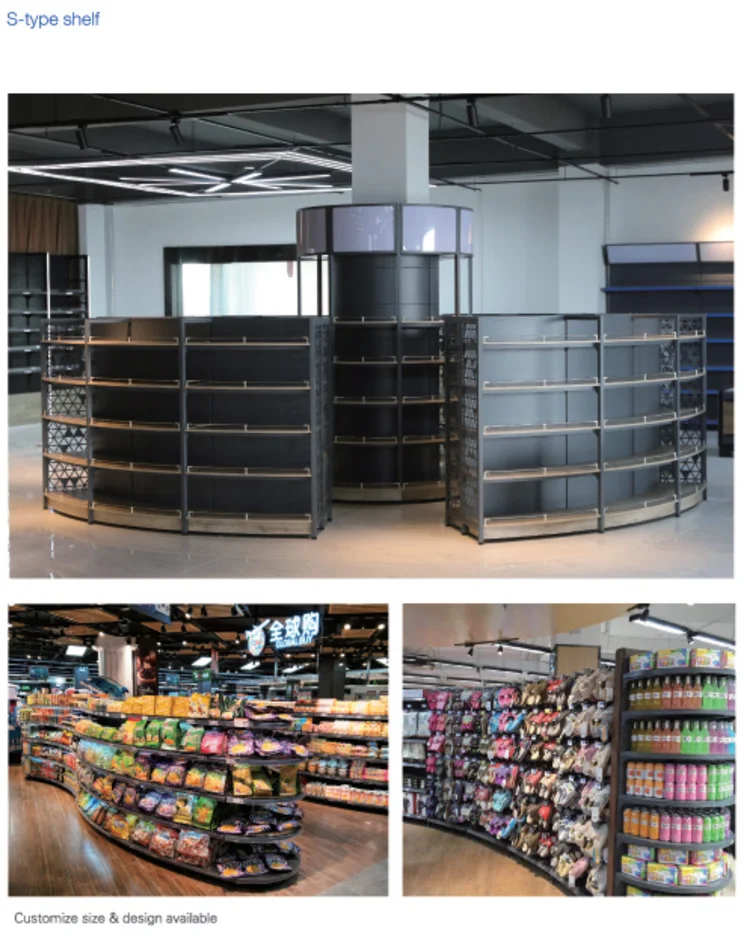 Factory Direct Supply Retail Store Display Racks Wood Gondola Shelving for Sale