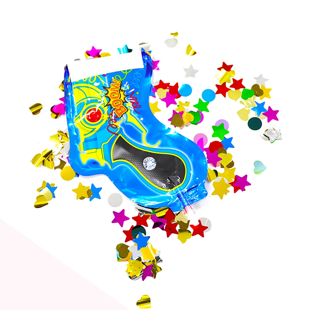 Explosive Hand-held Inflatable Fireworks Gun Confetti Shooter for Graduation Party Supplies Balloon Confetti Poppers