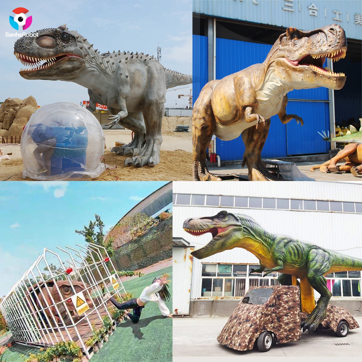 High Simulation Animatronic Dinosaur t Rex Dinosaur in  Luna Park Equipment for Sale