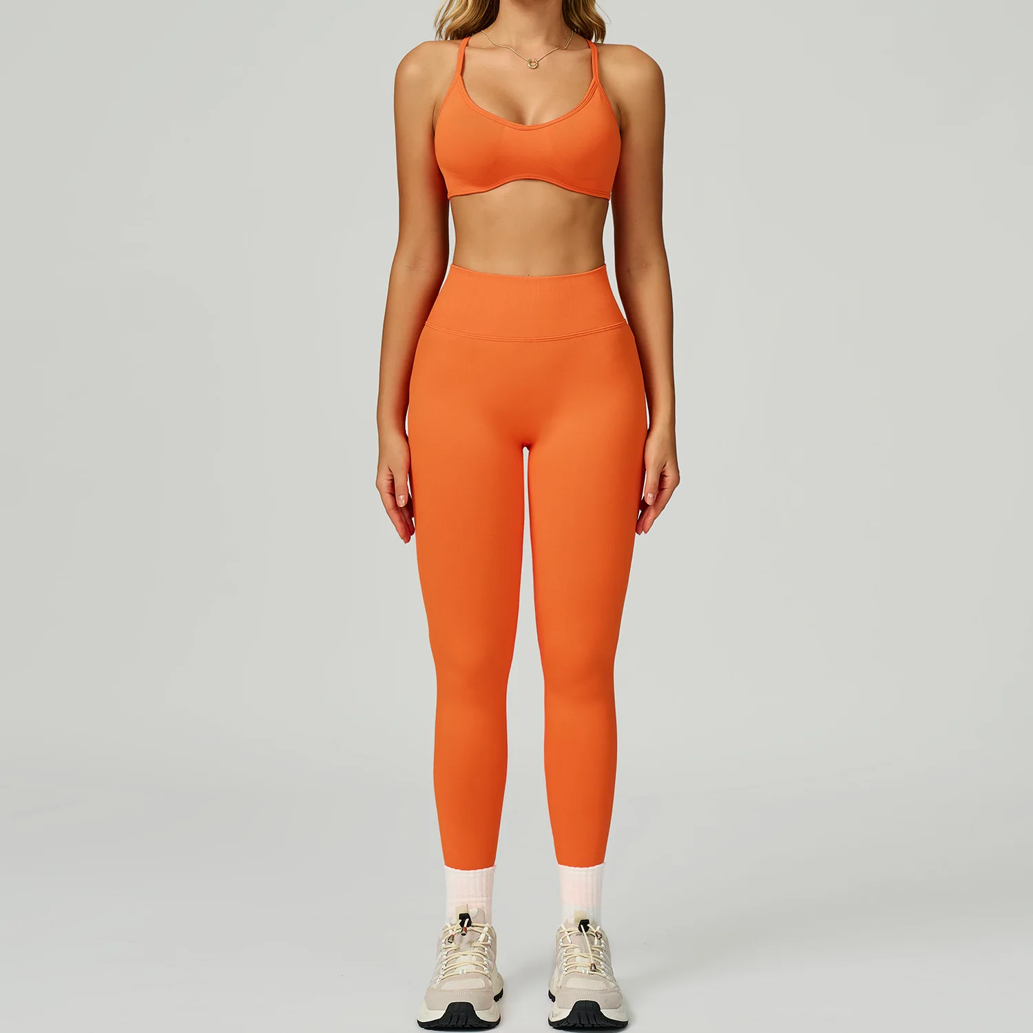 Seamless Breathable for Yoga Suit Hollow Back High Waist Fitness Clothing Outdoor Runnin preview