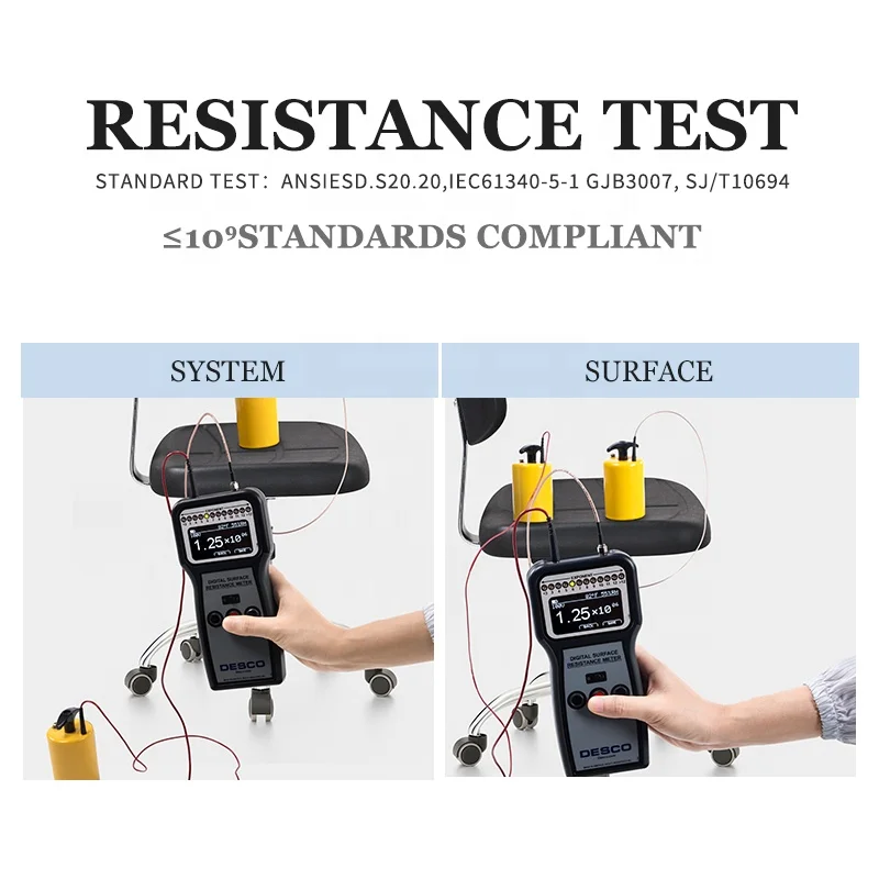 ESD Lab Chair Steel Construction PU Foam Anti-Static Backrest Dust-Free Workshop Lift Rotate Function for Hospitals Schools-J29