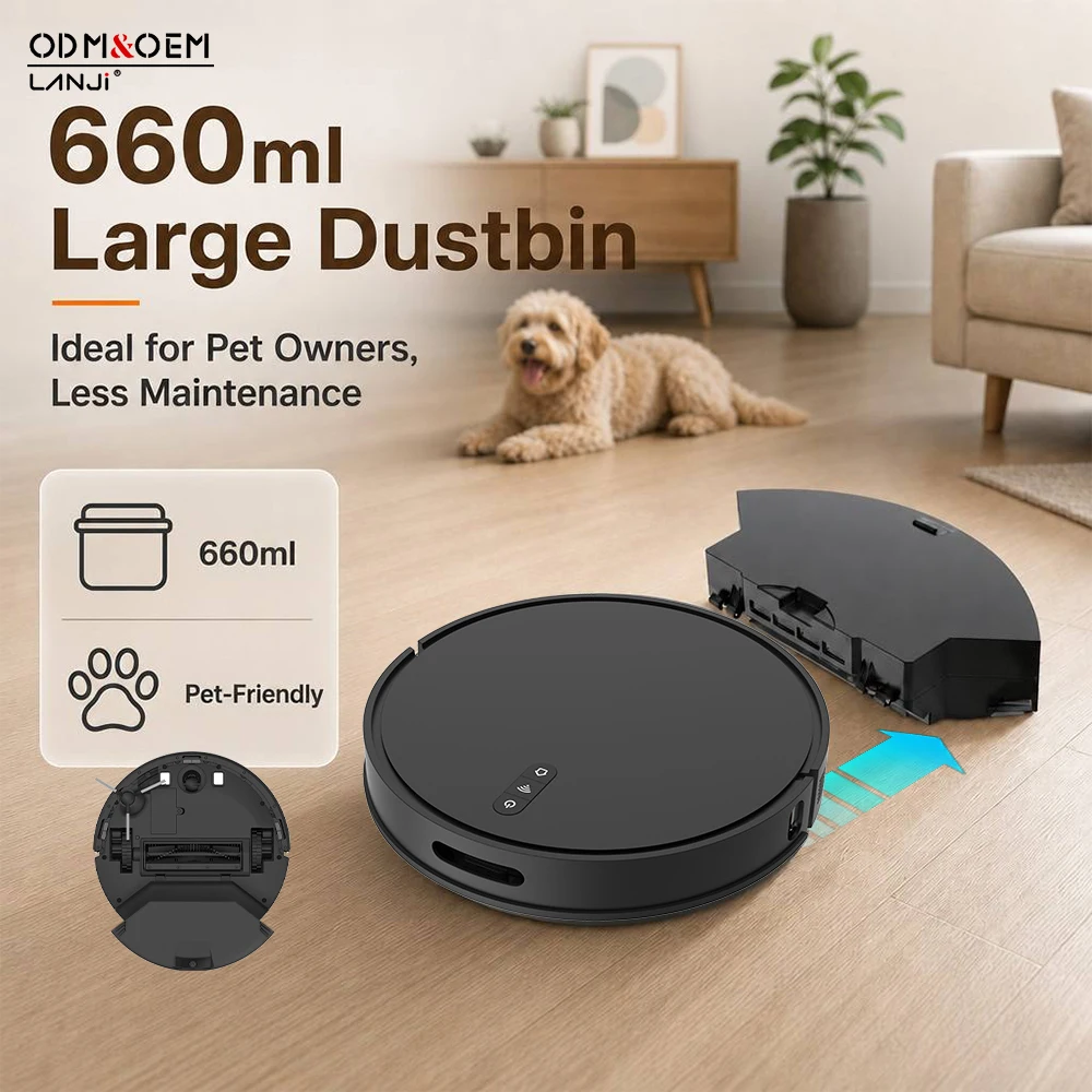 product oem s12r robot vacuum cleaner vacuum sweeping 2 in 1 dry smart household plastic brushless motor up to 120 min app controlled171-4
