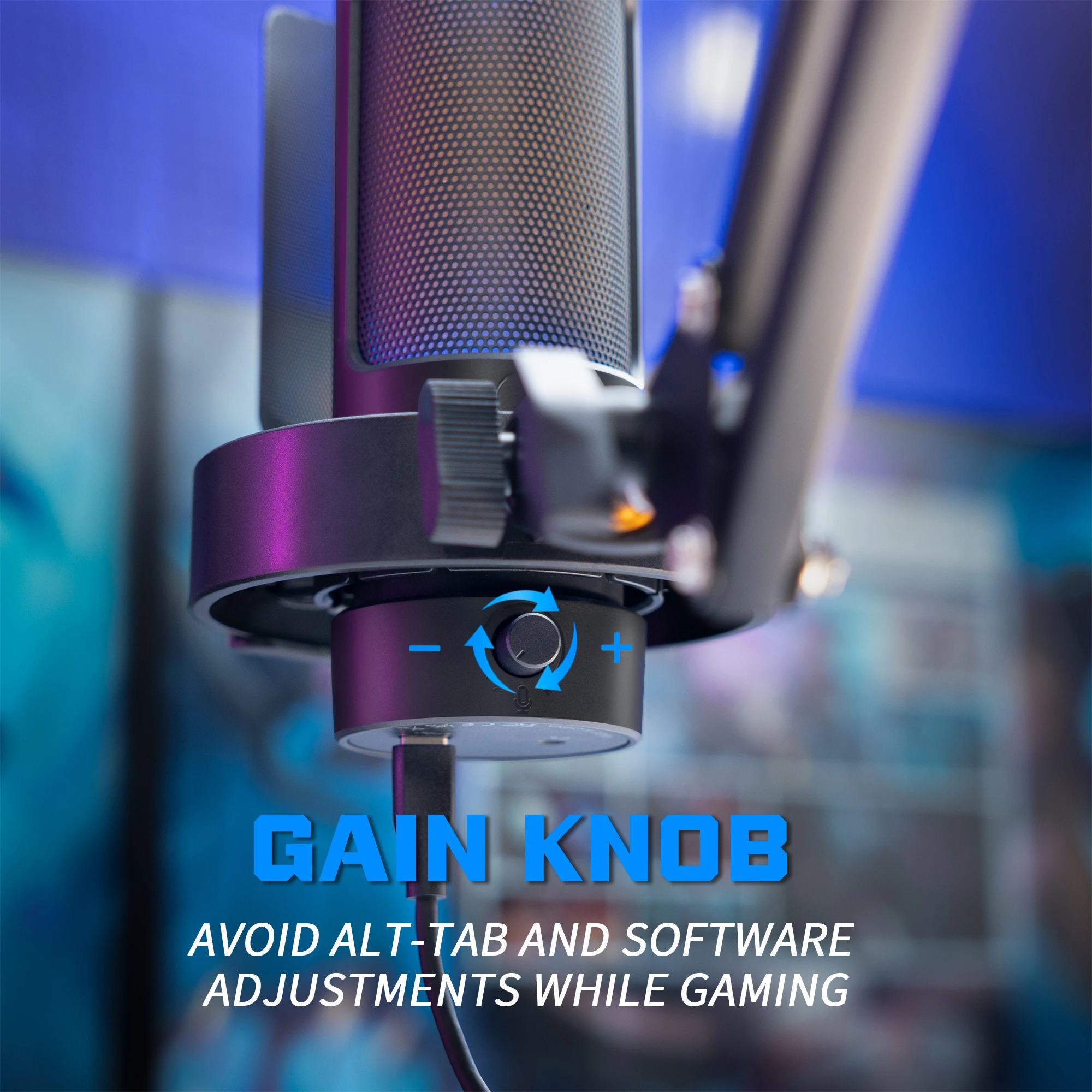 Fifine A8T Arm Stand Gaming Microphone USB Wired Microphone Gaming Mic ...