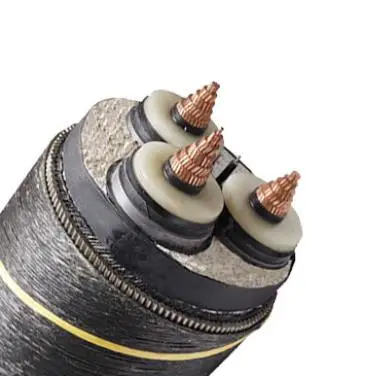Low MV Submarine Power Cable with Three XLPE Insulated Copper Aluminum Conductors PVC PE Construction Latest Standards