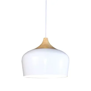 Vertak Nordic Industrial Iron Hanging Lamp Home Decorative Indoor Ceiling Pendant Light Wood