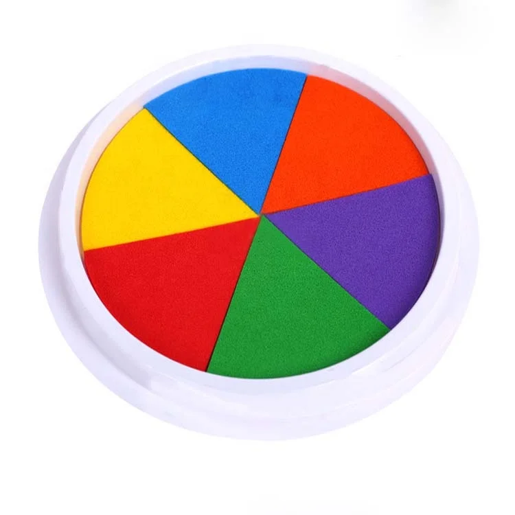 washable craft diy color finger printing stamp ink pad for kids