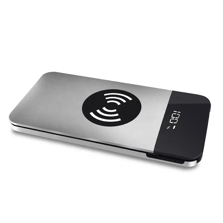 Alibabas Best Sellers Private Mold Multifunctional Ultra Slim Wireless Charger Portable Wireless Power Bank With LCD Digital