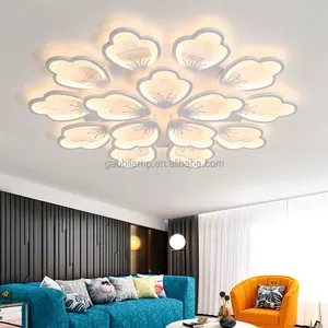 Modern Acrylic LED Ceiling Lamp Remote Controlled 6000K Color Temperature for Living Room Home Office Dining Bedroom