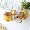 Stile E: Set da 75ml in Vetro con Effetto Crepa di Ghiaccio