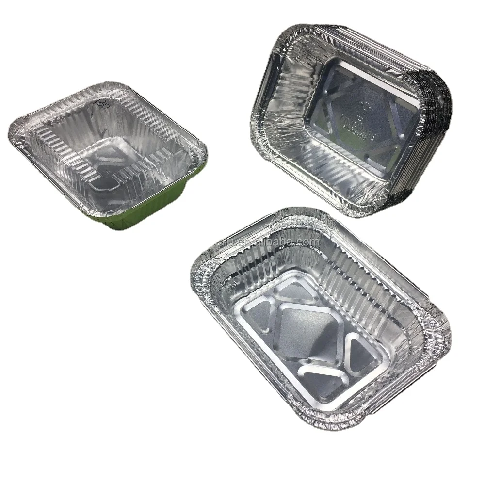 Disposable Takeout Aluminium Tray with Lids Aluminum Foil Food Container  with Lid Food Packaging Rectangle Foil Tray - China Disposable Aluminum  Tray, Takeout Aluminum Tray