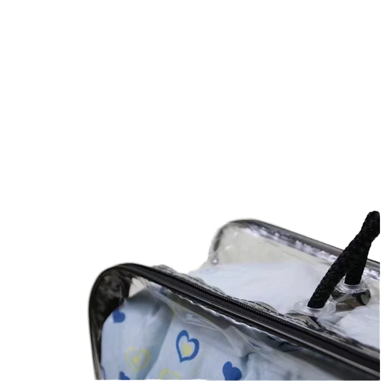 Custom Logo Handle Zipper PVC Dust Bag Fashionable Transparent Blanket Bed Sheets Quilt Portable and Reusable Quilt Cover