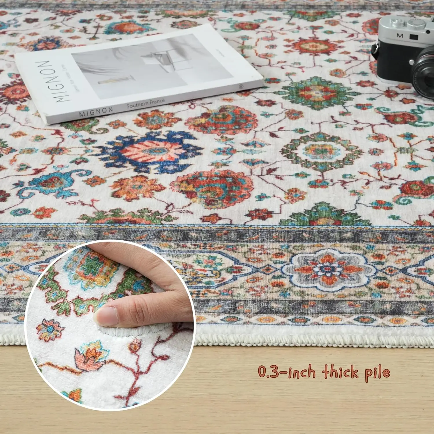 Custom  Runner Rug for Hallways Kitchen Runner Rug Non Slip 2'x 6' Washable Runner Rugs with Rubber Backing Soft Carpet