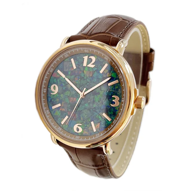 Made in Shenzhen Mosaic OPAL Luxury stainless steel quartz watch