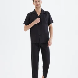 custom 2pcs set long sleeve mens 100% Silk pajama silk private label mens pajamas set NO 3