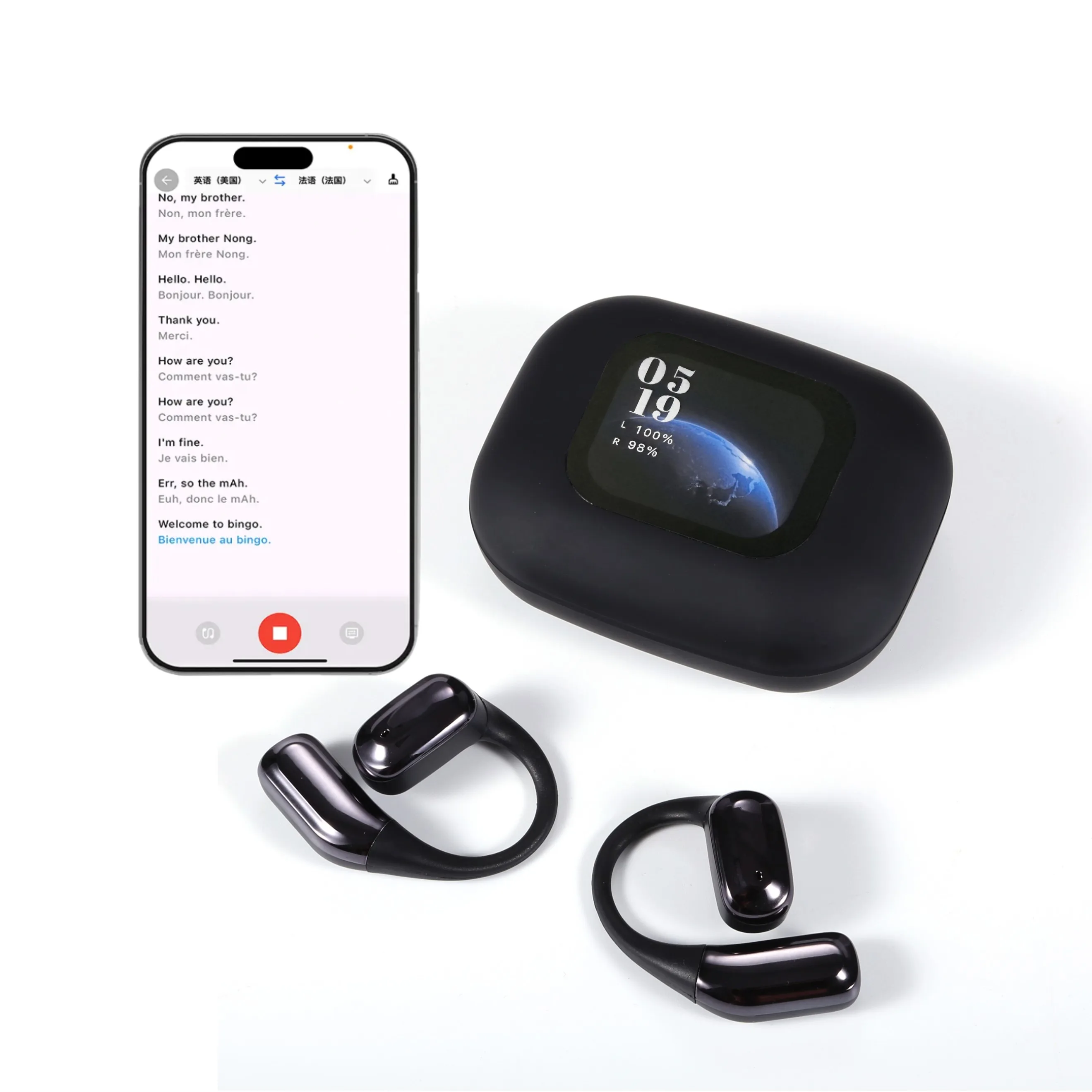 thumbnail image 2 of Zerodis AI Translation Earbuds Real Time, 144 Language Noise Cancelling 2 of 11