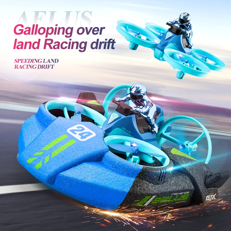 2 in 1 Mini RC Drone Quadcopter Remote Control RC Boat Ship Drone Airplane Toy for Kids Adults