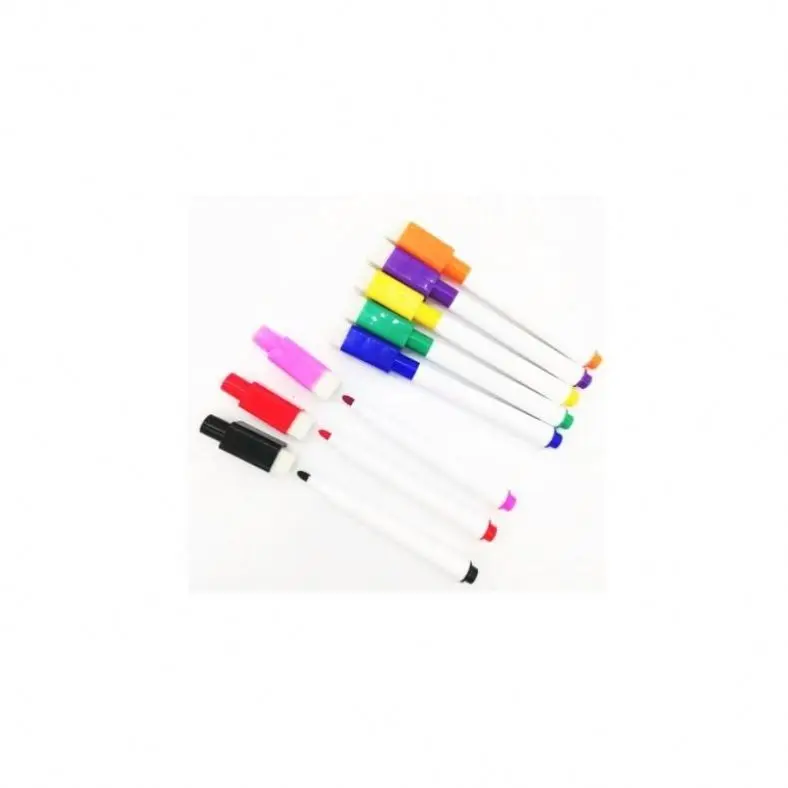 Wholesaler 4 colors odorless dry erase bullet tip whiteboard marker pen with custom logo for school and office stationery