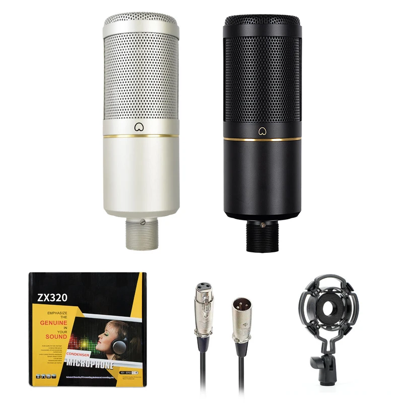 Zx-320 Cardioid Xlr Condenser Microphone For Recording & Streaming
