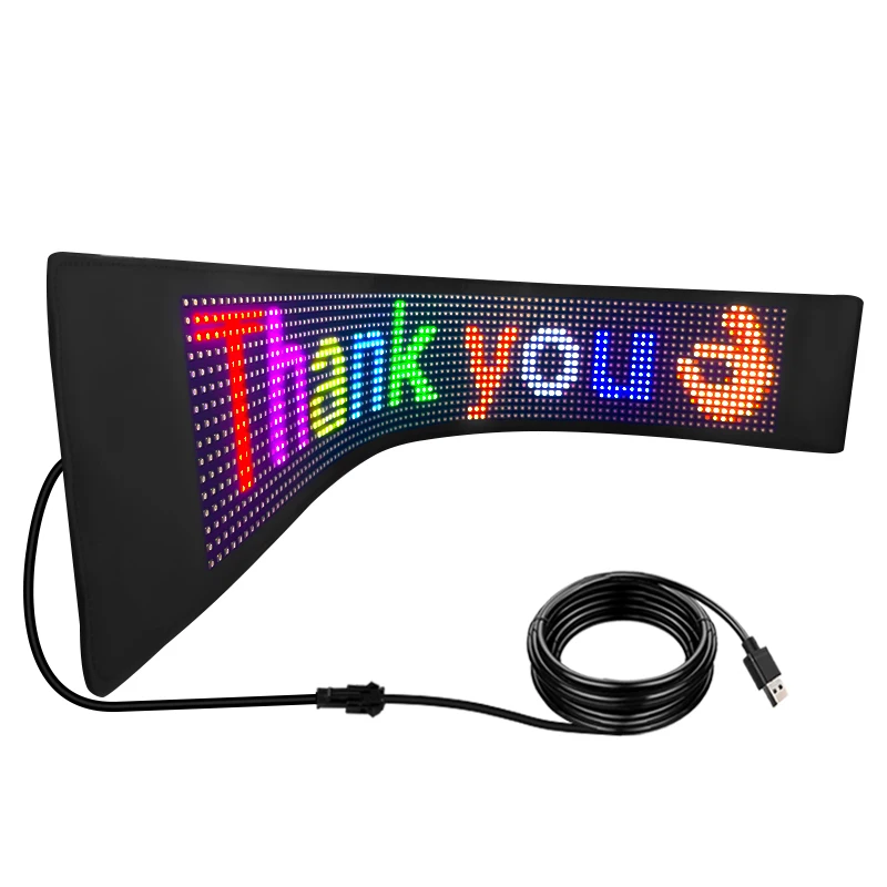 Flexible LED Car Message Display Pixel LED Matrix Panel APP Programmable Scrolling Pattern Animation Image Digital Signs for Car