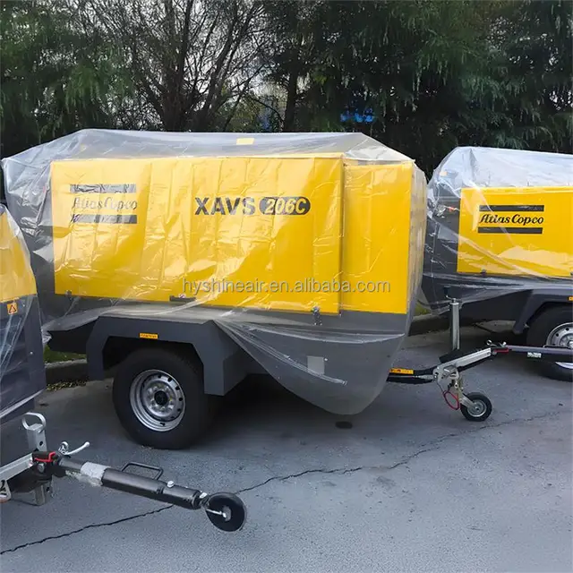 Atlas Copco XAHS146 Medium Portable Rotary Screw Air Compressor 7-12 Bar 8.5 M³/min Oil-Injected Single Axle New Diesel Engine