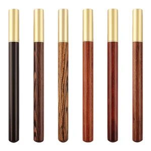 Premium Quality Sandalwood Signature Pen Ballpoint Pen Retro Personality Creative Business Gift Engraved logo 0.5mm Black Ink