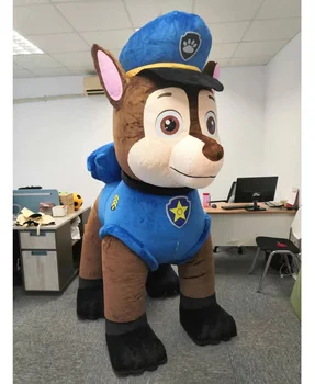 2m/2.6m Running Fun Moving Cartoon PAW Dog Patrol Dog Plush Inflatable Mascot Costume Suit For Adults