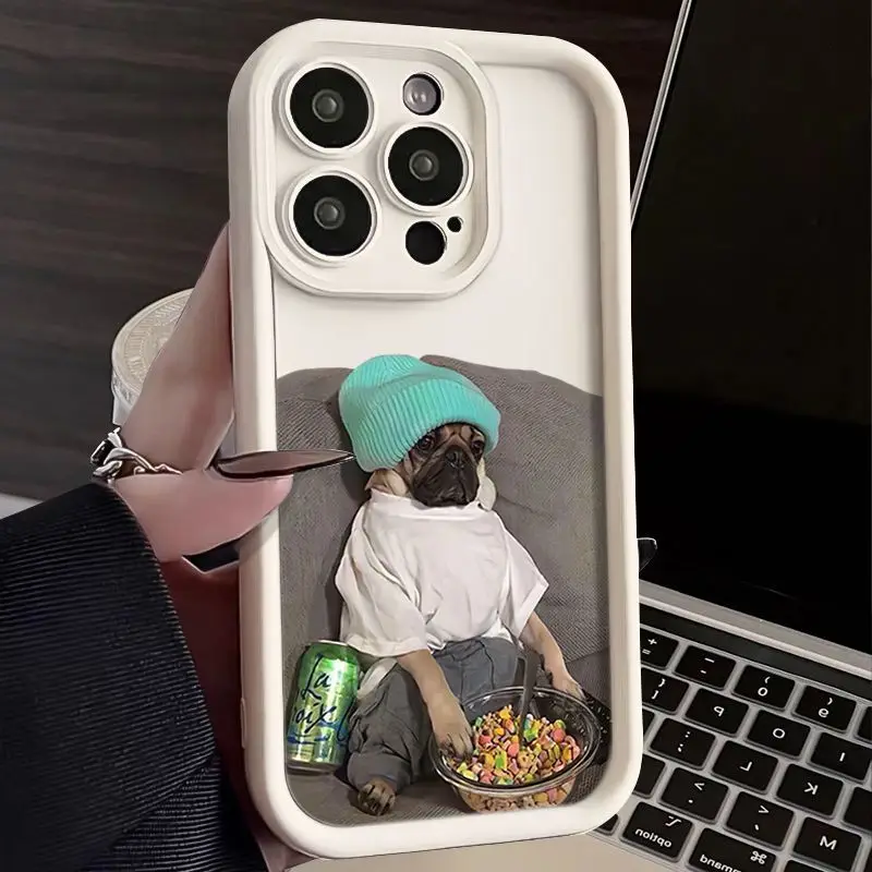 Nice Dog Photo Printing Ladder Lens Protection Soft TPU Mobile Phone Cover Case for Iphone 8 X XR Xs Max 11 12 13 14 15 16 17