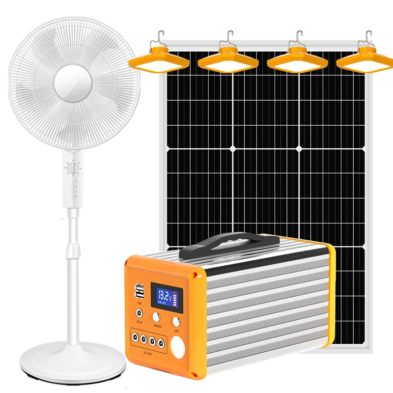 LiFePO4 Energy Storage Battery Off Grid Solar Power System With Fan Mini Solar Power Bank Outdoor Portable Power Station