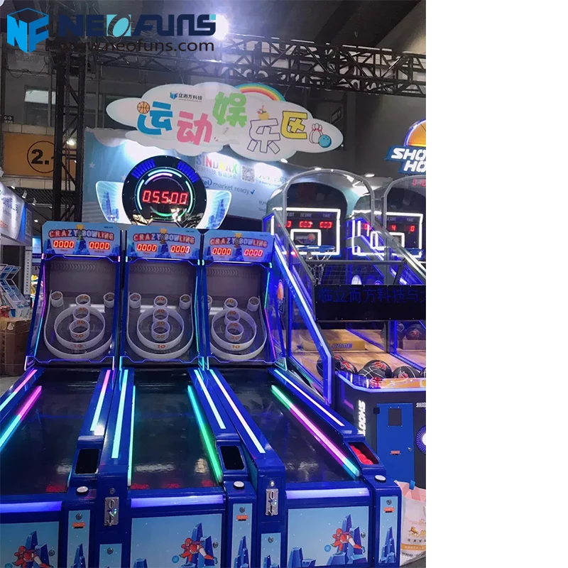 3 Players Coin Operated Game Machine Crazy Bowling Alley Roller Indoor Sport Arcade Games Machine