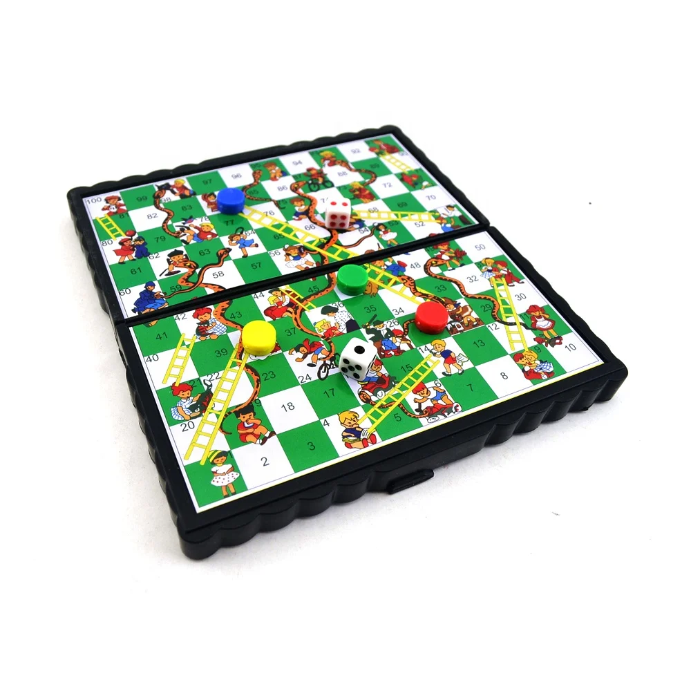 Детская популярная забавная игра змеи и лестницы в