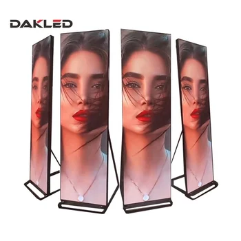 Thin And Light Weight P2.5 Poster Advertising LED Display Screen Indoor Portable LED Poster