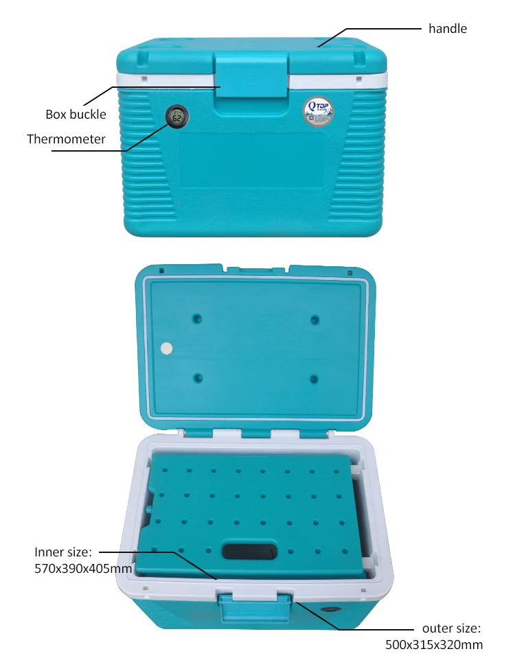 50l Medicine Cooler Box For Carry Vaccine With Temperature Display